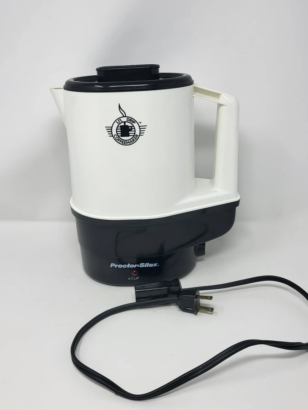 Proctor Silex 6-Cup Coffee Maker in White & Black
